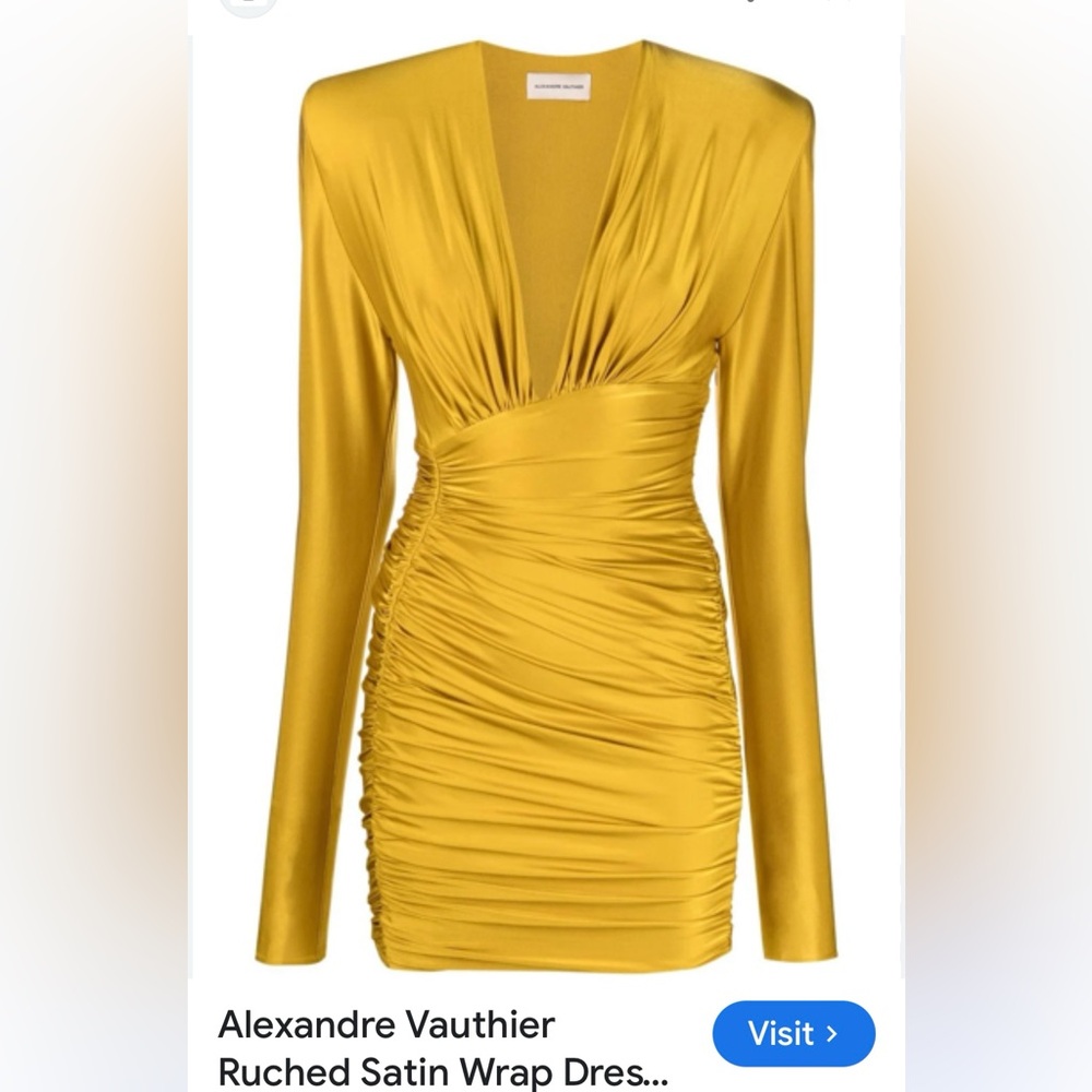 Elegant Yellow Alexandre Vauthier Dress